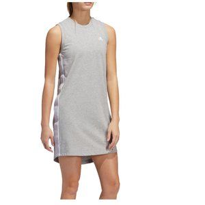 NWT ADIDAS ORIGINALS CHANGEOVER TAPE DRESS GRAY M
